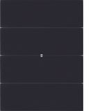 B.IQ push-button 4gang for light scenes, KNX - B.IQ, glass black