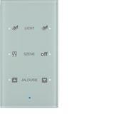 KNX glass sensor 3gang comf, intg bus coupl. unit, KNX-TS sensor, glas