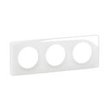 Céliane White Enameled Trim Plate - 3 Posts
