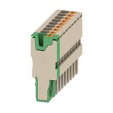 Plug, 2.5 mm², 800 V, 24 A, Number of poles: 9, beige