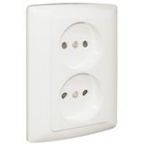 MONOBLOC DOUB SAF SINGLE PHASE SOCKET WHITE