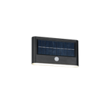 Ramos hybrid solar LED wall lamp matt black rechargeable/recharging motion+dusk sensor 4000K