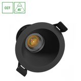 FIALE CORE COMPLETE DOWNLIGHT 7W CCT 230V 45DEG IP20 FI90X85MM BLACK ROUND