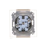 SAT-SAT-RTV double aerial socket, atten.: 1dB, cream white/electro white