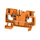 Feed-through terminal, PUSH IN, 4 mm², 800 V, 32 A, orange