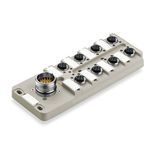 with M23 outlet, 19-pole, M12, 30 V, , LED: Yes, LED initiator: Yes, Wiring type: PNP