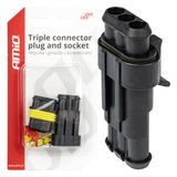 Connector plug and socket set AMIO-03519