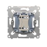 Double intermediate switch, 10AX, white matt