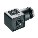 Valve plug-in connector (field assembled), Number of poles: 4, Design A (18 mm), Without circuitry, 250 V, 0.34...1.5 mm²