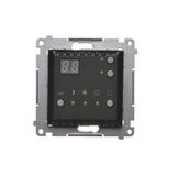 Digital thermostat with outer temperature sesnor, black matt