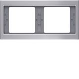 Frame 2gang hor., K.5, al., al. anodised
