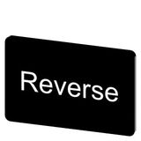 Labeling plate 17.5 x 27 mm, label black, labeling: Reverse