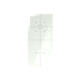 Glass touch panel; 2 modules in configuration - 2+4 touch fields, white; GP-24-W