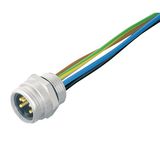Built-in plugs, 7/8", Mounting thread: M 20, Number of poles: 3, Strand / cable length: 0.2 m