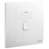 281141MW Mallia Senses 1 gang switched fused connection unit with cord outlet - 13A