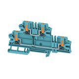 Multi-tier modular terminal, PUSH IN, Dark Blue, 4 mm², 1000 V, Number
