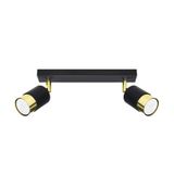 CEILING LAMP NERO 2 BLACK/GOLD GU10 2X40W IP20