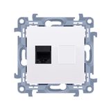 RJ11 single telephone socket, white