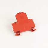Allen-Bradley, 1492-J IEC Terminal Block, Two-Circuit Feed-Through Block, 4 mm (# 26 AWG - # 10 AWG), Standard Feedthrough, Red,