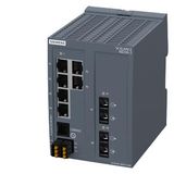 SCALANCE XB206-3, managed Layer 2 Switch, 6x RJ45, 3x Multimode SC, DEF: PN IO