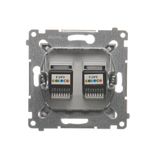 Three positions (1-0-2) single roller blind switch, 10A, cream white/electro white