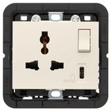 2P+E13A SICURYMult.+USB C socket canvas