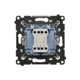 Single socket outlet with earthing for IP44 version with frame seal, without shutters, (module), Simon 24, IP44, 16A, black matt, Flap color: Same as a cover