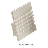 End cap for PO without hole, silver color, 1 pc