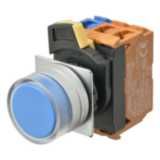Pushbutton A22NN Ã˜22, bezel brushed metal, FULL GUARD, Alternate, CAP A2211881R