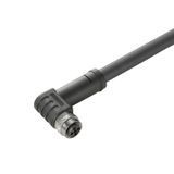Power cable, One end without connector, M12, Number of poles : 4, 10 m, Socket, angled, Shielded: No, LED: No, Sheath material: PUR, Halogen: No