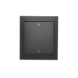 Splash-proof double pole switch, 16AX, black matt
