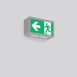RECHTECK, 3 W, aluminium, on/off Wall luminaires, L 250 B 90 H 140, SB