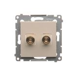 Loudspeaker socket, cream white/electro white