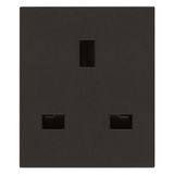 2P+E 13A English outlet black