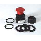 Allen-Bradley, 800H-FRXT6A1, 30.5mm Type 4/4X/13 2 Pos. PB-Non-Illum., Push-Pull / Twist to Release, Red, 1 NCLB-1 NO