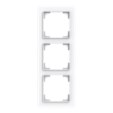 Cover frame 3-gang(s) studio white - Busch-art linear