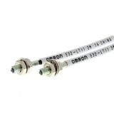 Fiber optic sensor head, through-beam, long distance detection, M4 cyl E32 1129R
