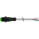 M12 male 0° A-cod. with cable Lite PVC 4x0.34 gy UL/CSA 5m