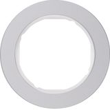 Frame 1gang, R.classic, al./p. white, luminium anodised