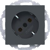 SCHUKO wall socket 45°, plug-in, A.x/C.x, anthracite