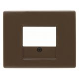 Centre plate with TAE cut-out Berker Arsys, brown glossy