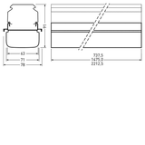 Continuous lines 765... E-Line Next Fix MultiLumen 5 Prisms White rectangular ET 88W 15400lm Wide (W) IP50 IK06 3 SDCM 9002284243