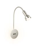LED Wandleuchte,matt-nickel,1xLED/3W,1xE14/R50