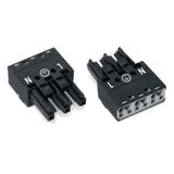 Socket Connector 770-203 3P Black Strain Relief
