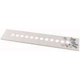 XME0404CI Front cover, +mounting kit, for 9xRMQ, HxW=100x425mm, grey