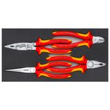 KNIPEX 00 20 01 V20 Pliers Set “VDE Chrome I” 4 parts in a foam tray
