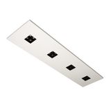 MODUS ES4000, recessed, white body, rectangle C, modul 600, 4x4 black optic, lenses 80°, LED 840,  driver