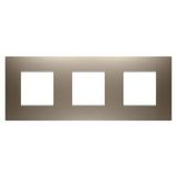 EGO INTERNATIONAL PLATE - IN PAINTED TECHNOPOLYMER - 2+2+2 MODULES HORIZONTAL - LIGHT BRONZE - CHORUSMART