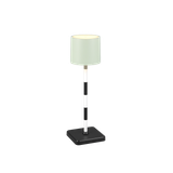 Fernandez LED outdoor table lamp green/black-white rechargeable