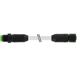 M12 male 0° / M12 female 0° A-cod. Lite PUR 8x0.25 gy +drag ch. 1.5m